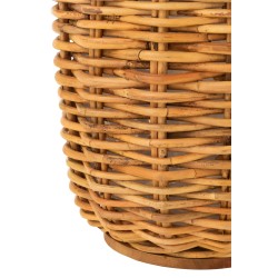 Cachepot en rotin avec protection plastique intérieure