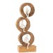 Figura 3 personajes pensativos anillos madera de mango/aluminio natural/blanco Alt. 59