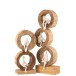 Figura 3 personajes pensativos anillos madera de mango/aluminio natural/blanco Alt. 59