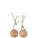 Figura boca abajo con pie aluminio/madera de mango natural/plata surtido de 2 Alt. 30 cm Figura boca abajo con pie aluminio/madera de mango natural/plata surtido de 2 Alt. 30 cm