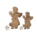 Anjo de Natal em madeira natural 4x18x29 cm