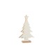 Sapin de Noël décoratif en bois de manguier blanc 18.5x4x32 cm