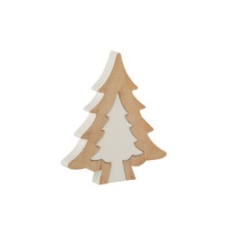 Árbol de navidad puzle madera de mango blanco/whitewash Alt. 3