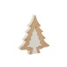 Árvore de Natal decorativa em madeira de manga branca 30x26x3,5 cm