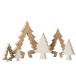 Árvore de Natal decorativa em madeira de manga branca 30x26x3,5 cm
