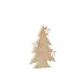 Sapin de Noël en bois de manguier naturel et étoiles blanches détachable