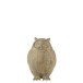 Hibou en résine marron clair de 21,2 cm