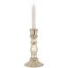 Candelabro oriental em vidro prateado 12x12x23 cm Candelabro oriental em vidro prateado 12x12x23 cm
