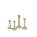 Candelabro oriental em vidro prateado 12x12x23 cm Candelabro oriental em vidro prateado 12x12x23 cm