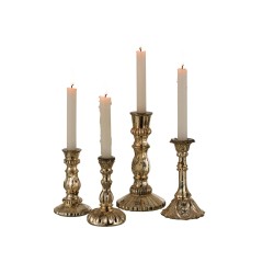 Chandelier oriental en verre argent 12x12x23 cm