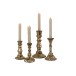 Candelabro oriental em vidro prateado 12x12x23 cm Candelabro oriental em vidro prateado 12x12x23 cm