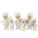 Niño invierno resina blanco/plata surtido de 3 Alt. 17 cm