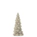 Árvore de Natal decorativa com efeito gelado em vidro prateado 10x10x20 cm