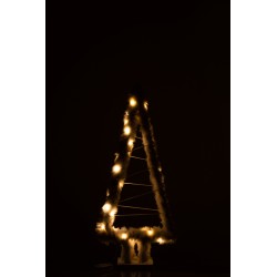 Albero di Natale decorativo in legno bianco 30x10x72 cm