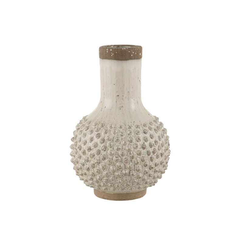 VASE POINTU LONG CERAMIQUE BLANC / GRIS 45 cm VASE POINTU LONG CERAMIQUE BLANC / GRIS 45 cm