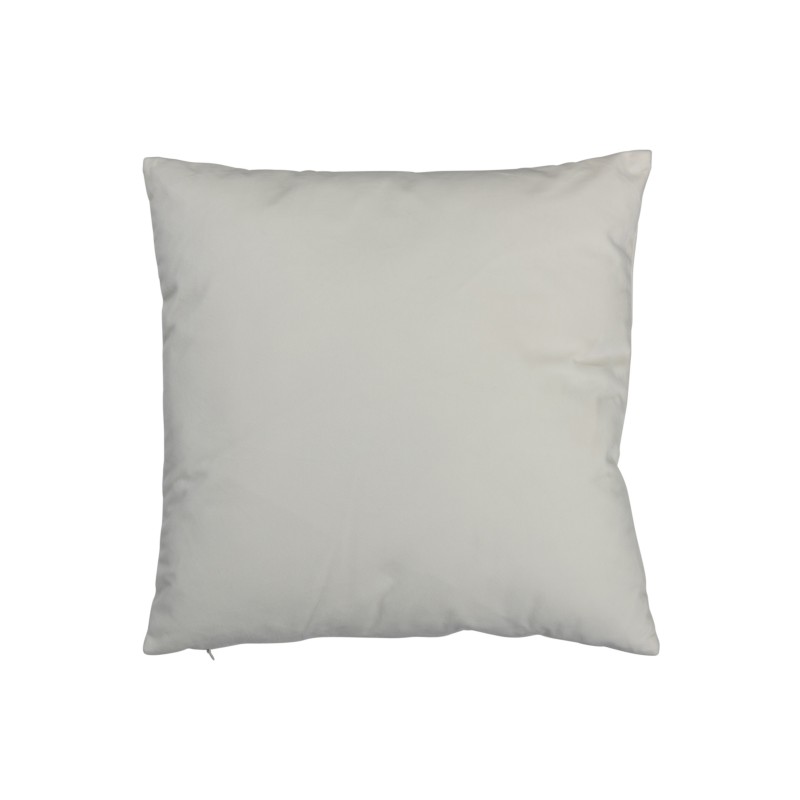 Coussin carré en velours blanc 45x45cm