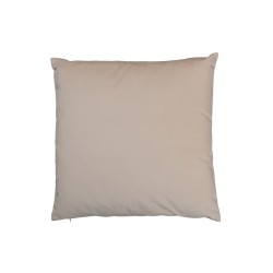 Coussin carré en velours crème 45x45cm