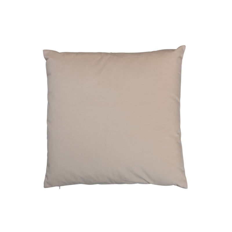 Coussin carré en velours crème 45x45cm