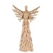 Ange avec écharpe en branches de bois naturel en bois naturel 35x11x58 cm