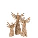 Ange avec écharpe en branches de bois naturel en bois naturel 35x11x58 cm