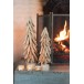 Arbre sur pied en bois naturel 10x10x41 cm