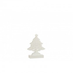 Decoración árbol de navidad led madera blanco Alt. 23 cm