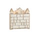 Calendrier de l'avent avec led en bois beige H40cm en bois beige 36x9x40 cm