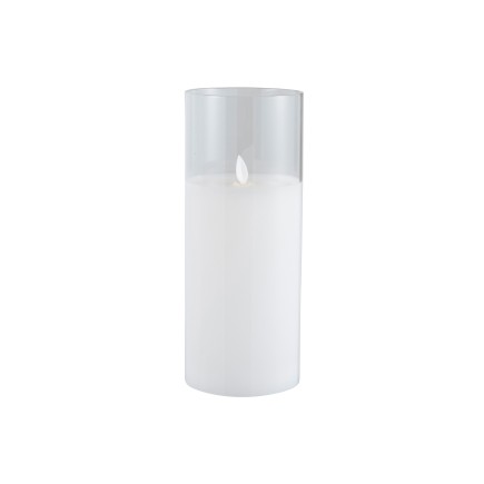 Lampada a LED in vetro trasparente 10x10x25 cm