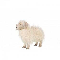 Chèvre en résine beige 30x12x27 cm