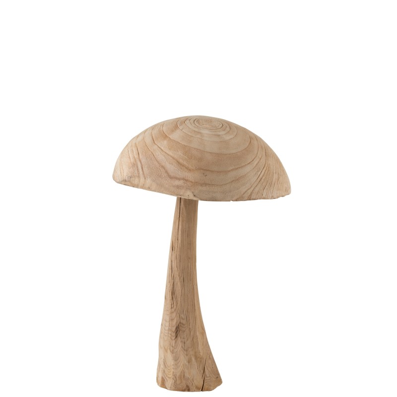 Champignon en bois naturel 38x38x60 cm