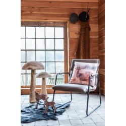 Seta de madera natural 38x38x60 cm