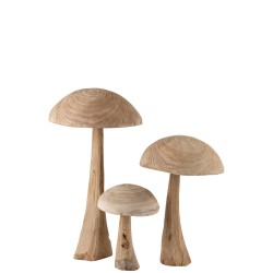 Champignon en bois naturel 45x45x80 cm