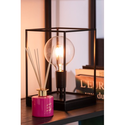 Lámpara 1 Lámpara rectangular marco metal negro Alt. 30