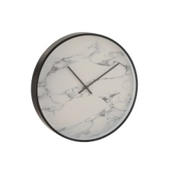 Horloge murale marbrée et noir 40 cm