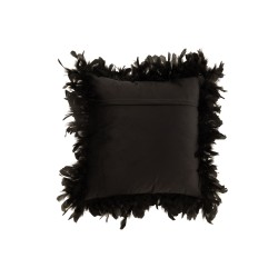 COUSSIN PLUMES POLYESTER NOIR 45 cm