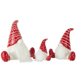 Papá Noel de cerámica roja de 26x13.5x24 cm