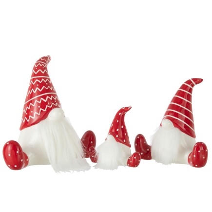 Papá Noel de cerámica roja de 26x13.5x24 cm