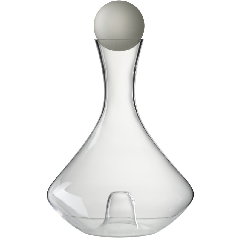 Garrafa moderna com tampa redonda em vidro transparente H31cm Garrafa moderna com tampa redonda em vidro transparente H31cm