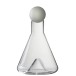 Carafe moderne avec bouchon rond en verre transparent H28cm Carafe moderne avec bouchon rond en verre transparent H28cm