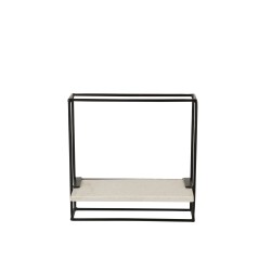 Étagère murale 1 planche en métal blanc 15.5x35x35 cm