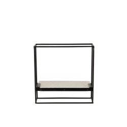 Étagère murale 1 planche en métal blanc 15.5x35x35 cm