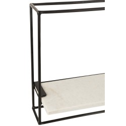 Étagère murale 1 planche en métal blanc 15.5x35x35 cm