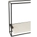 Prateleira de parede com 1 prateleira em metal branco 35x15,5x35 cm Prateleira de parede com 1 prateleira em metal branco 35x15,5x35 cm