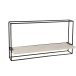 Prateleira de parede com 1 prateleira em metal branco 65x15,5x35 cm Prateleira de parede com 1 prateleira em metal branco 65x15,5x35 cm