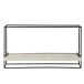 Prateleira de parede com 1 prateleira em metal branco 65x15,5x35 cm Prateleira de parede com 1 prateleira em metal branco 65x15,5x35 cm