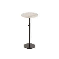 Table d’appoint en Pierre blanc 28x28x45 cm