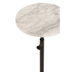 Table d’appoint en Pierre blanc 28x28x45 cm