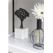 Set di 3 alberi su base in marmo in alluminio 14x7x23 cm