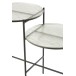 Mesa auxiliar 2 niveles redonda cristal/hierro transparente/negro