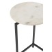 Table ronde en Pierre Blanc et Noir 41x41x67cm